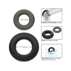 Discount LoversStores Alpha Liquid Silicone Prolong Set of 2 Cock Rings