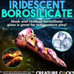 Discount LoversStores Creature Cocks Enchantress Rainbow Glass Dildo