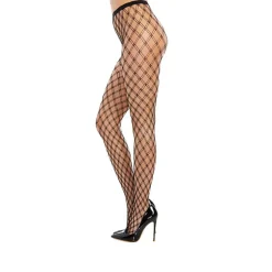 Clearance LoversStores Double Fence Net Pantyhose Black