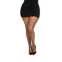 Clearance LoversStores Double Fence Net Pantyhose Black