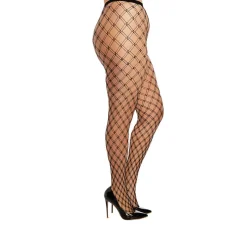 Clearance LoversStores Double Fence Net Pantyhose Black