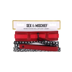 Hot LoversStores Ex's & Oh's Collar and Leash