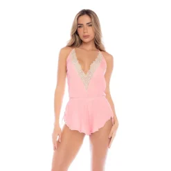Online LoversStores Honeybun Lace Sleep Romper Pink