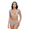 New LoversStores Jessica Ruffle Lace Bra & Panty Set LightBlue