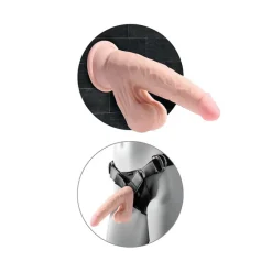 Discount LoversStores King Cock Plus 8in Triple Density Dildo With Swinging Balls