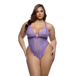 Discount LoversStores Kiss & Bloom High Leg Teddy Lilac