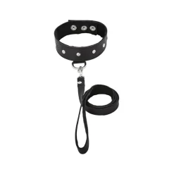 Hot LoversStores Leather Collar and Leash Set