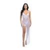 Clearance LoversStores Livia Sheer Gown & Garter Set White