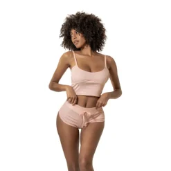 Outlet LoversStores Lounge Two Piece Pajama Top & Shorts Set Rose