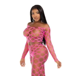 New LoversStores Never Say Never Crop Top & Tights Set