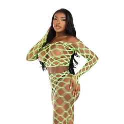New LoversStores Never Say Never Crop Top & Tights Set