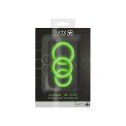 Clearance LoversStores Ouch! Glow-in-the-Dark 3pc Cock Ring Set