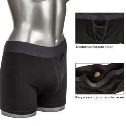 Outlet LoversStores Packer Gear Boxer With Pouch Black