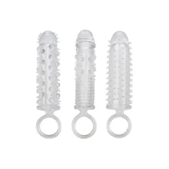 New LoversStores 3pc Textured Penis Extension Set