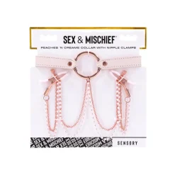 Best LoversStores Peaches 'n CreaMe Collar with Nipple Clamps