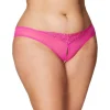 New LoversStores Pearl Crotchless Thong - Plus Size