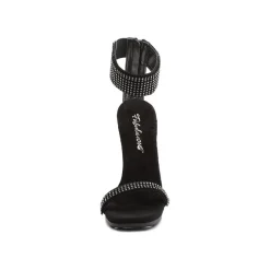 Sale LoversStores Pleaser Fabulicious Chic-40 Mini Platform Sandal Black
