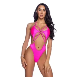 Hot LoversStores Ring & Rhinestone Bodysuit