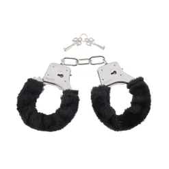 Discount LoversStores Sex & Mischief Black Furry Handcuffs